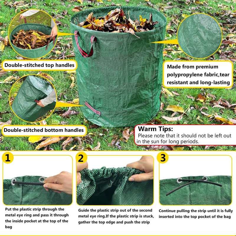 chicarry Leaf Scoops Hand Rakes, Leaf Scoops and Claws with Garden Bag and Gloves, Lightweight Plastic Leaf Scoop, Large Leaf Grabbers for Picking Up Leaves, Clippings, Grass(Scoops + Garden Bag) - Image 4